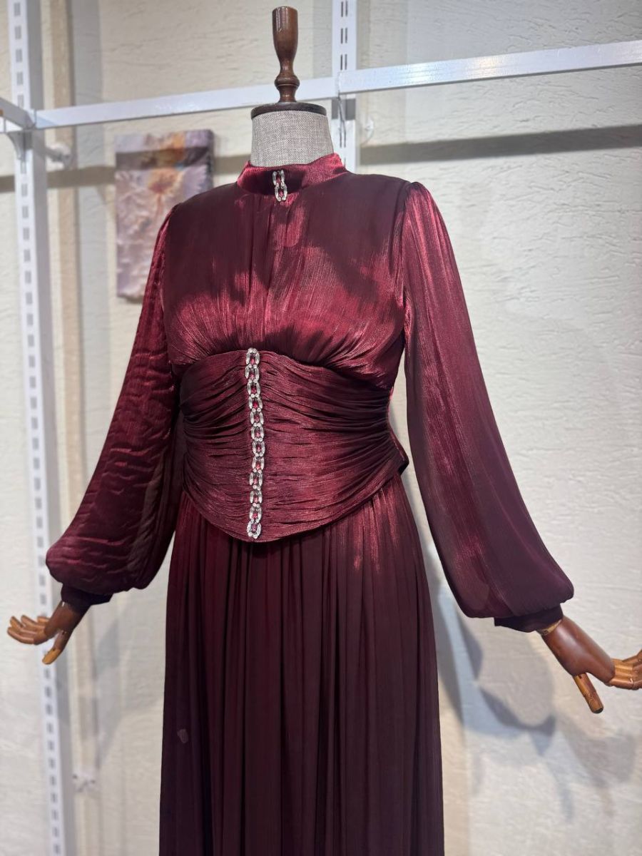 0019 BORDO RENK ABİYE